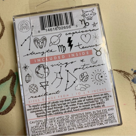 💜 Inked by Dani Temporary Tattoos - Zodiac Pack: Taurus + Virgo + Capricorn NWT - Picture 9 of 9